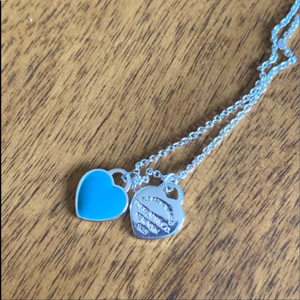 Tiffany double mini heart necklace